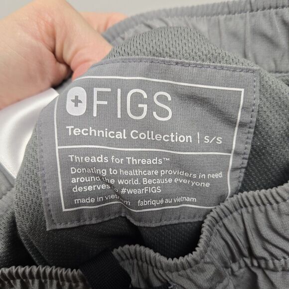 FIGS Fionlite Scrub Set Dark Sage sz Small Joggers Top Pockets, Mesh lined Gray - Picture 9 of 13